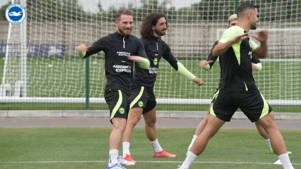 Cucurella puts in the work during Brighton pre-season